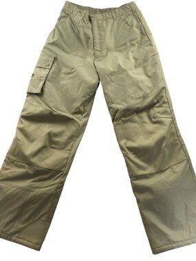 Columbia Kids XXL 18/20 Snow Pants Khaki Insulated Ski Cargo 30" Inseam